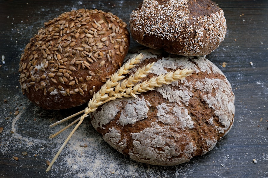 Freshly baked golden bread and pastries
