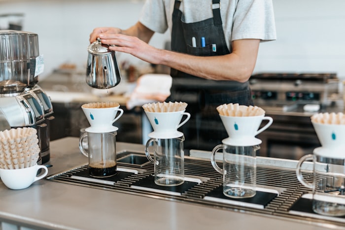 Espresso cup on a counter